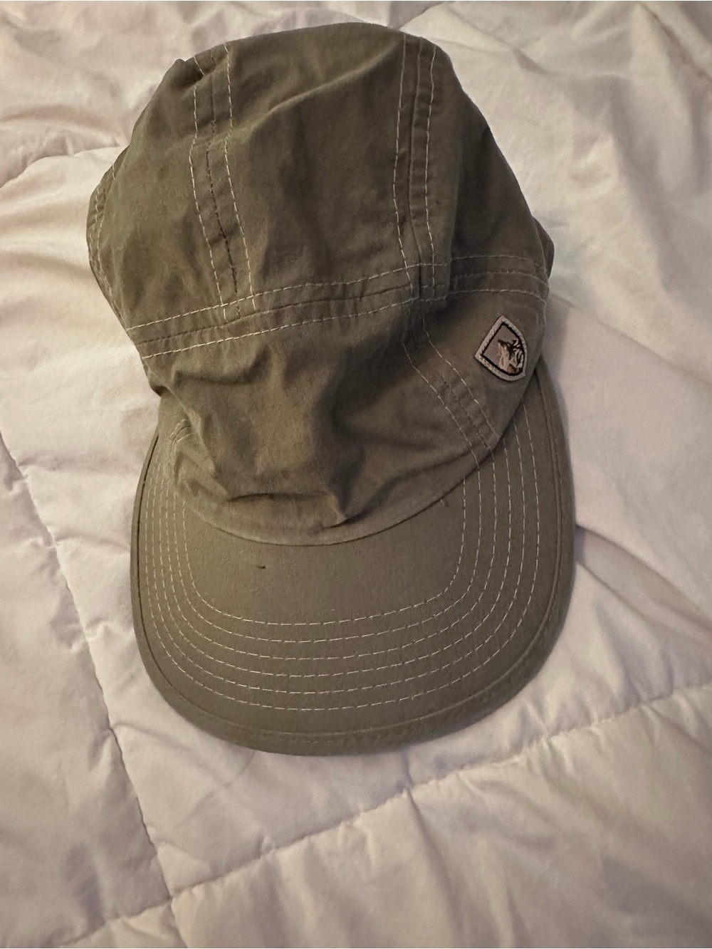 Kuhl Olive Green Military-Style Cotton Cap with Logo Patch